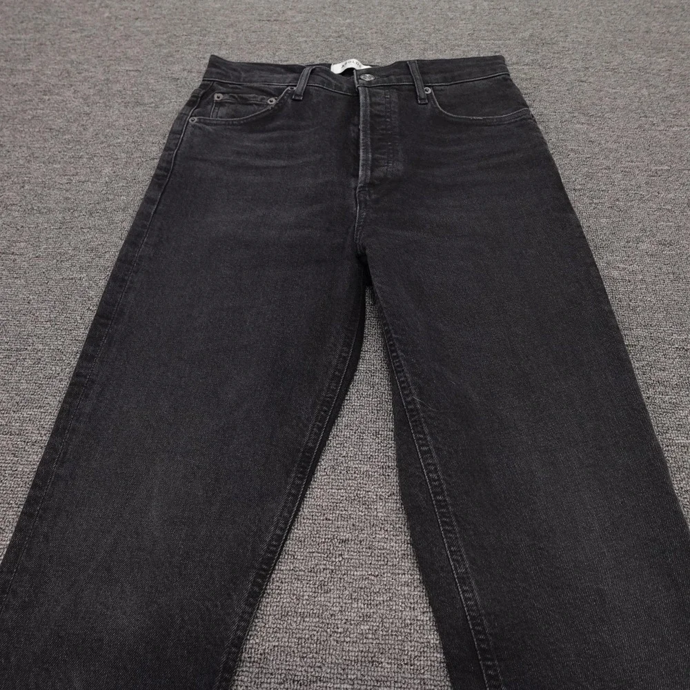 AGOLDE Nico Jeans Womens 27 Black Wash High Rise Slim Straight 27x28 Denim
